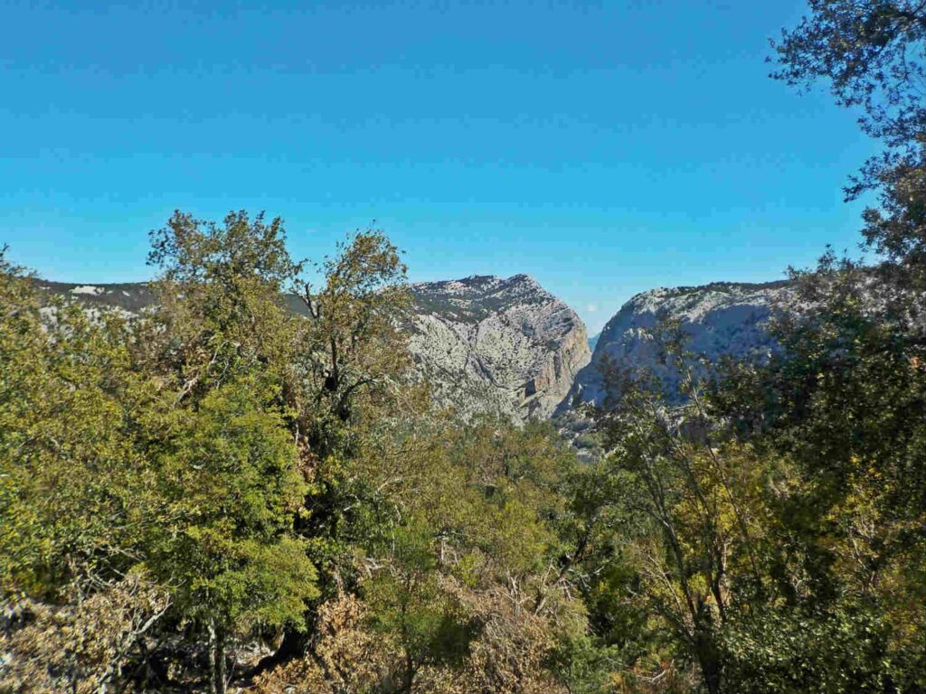Vista sul canyon durante l'avvicinamento